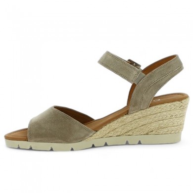 Gabor sandal large size wedge heel beige, interior view