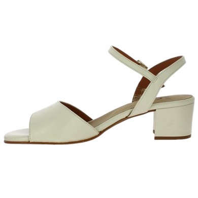 off-white sandal with square heel large size woman Shoesissime, inside view