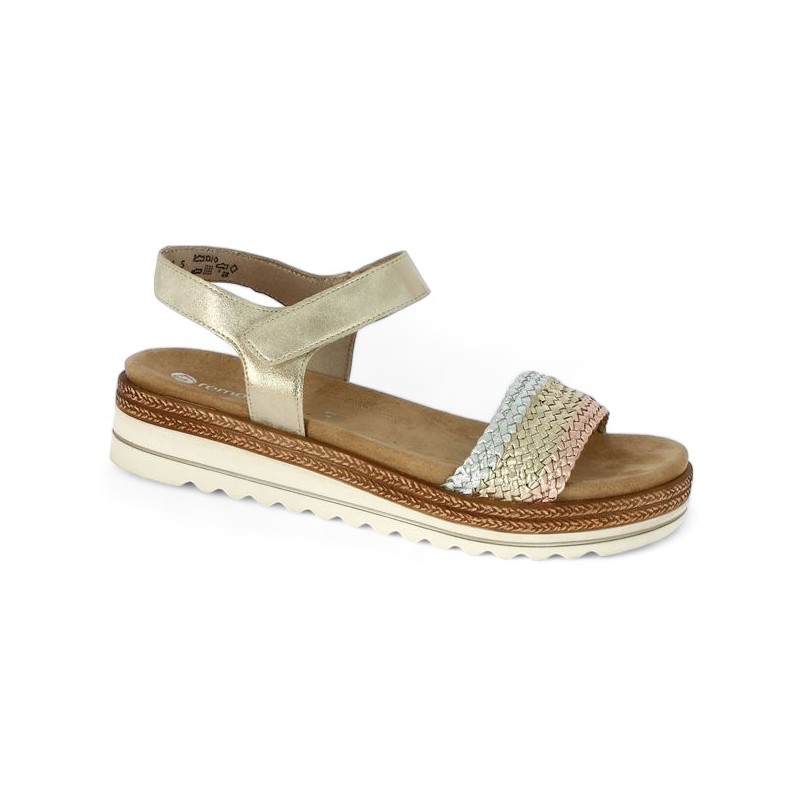 Yelena Nude piedes tresse dore D0Q58 90 Remonte sandals 42 43 44 45 Shoesissime