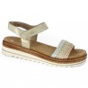 Remonte sandal D0Q58-90 gold comfort large size Shoesissime, profile view