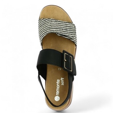 Remonte 42, 43, 44, 45 adjustable sandal D1J53-02 woman Shoesissime, top view