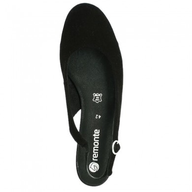 Black ballerina round toe 42, 43, 44, 45 D0K07-00 Shoesissime, top view