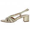women's 42, 43, 44, 45 beige and gold sandal with Shoesissime top, inside view