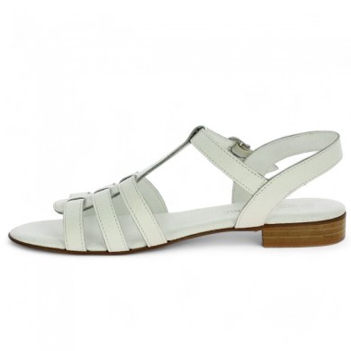 Ruby Sandale tropezienne cuir italie Sandales blanche femme grande taille Shoesissime