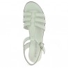 sandale blanche femme 42, 43, 44, 45 tropezienne Shoesissime, vue dessus