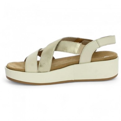 Sandal large size wedge heel beige D1N52-60 Remonte Shoesissime, inside view