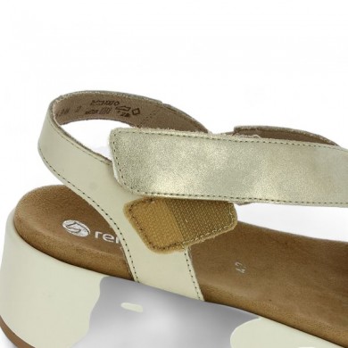 Women's beige platform breeches large size D1N52-60 Remonte Shoesissime, view details