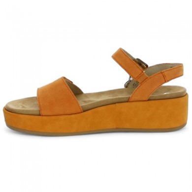 Women's large size wedge heel orange scratch Remonte D1N50-38, inside view