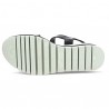 Iris - Talon compensé sport chic noire chaine dorée - Sandale femme grande taille - Shoesissime