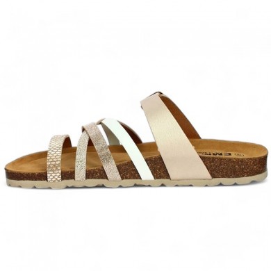 women's pink-gold casual sandals Shoesissime large size, inside view