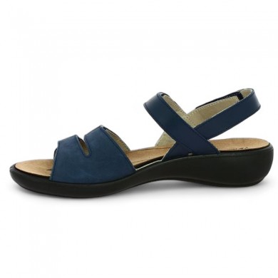 sandal blue large size westland women adjustable scratch blue 42, 43, 44, inside view