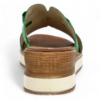 Shoesissime women's large size green sandal, rear view