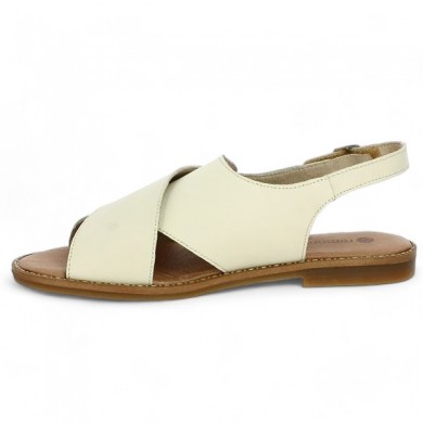 Flat sandal off-white cross-over straps 42, 43, 44, 45 Shoesissime, inside view