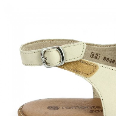 Sandale plate blanc cassé brides croisées 42, 43, 44, 45 Shoesissime, vue détails