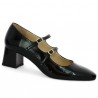 women's black patent babies 42, 43, 44, 45 Shoesissime, side view