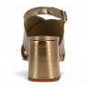 Nu-pieds cérémonies grande pointure femme brides croisées doré bronze Shoesissime, vue arrière