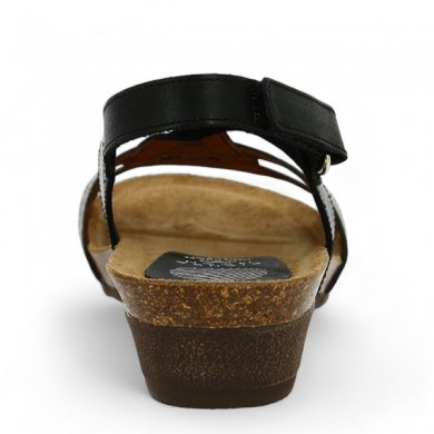 Erin - Sandale fantaisie noire femme Xapatan - Chaussures grande pointure - Shoesissime