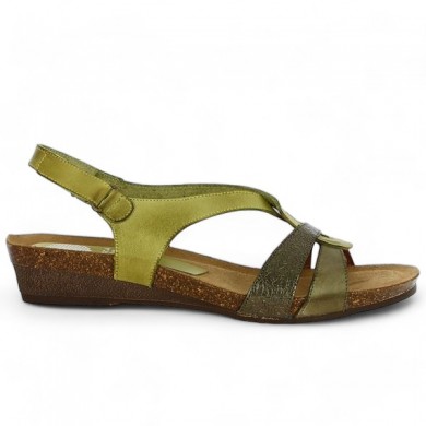 Green women's sandal Xapatan large size, side view