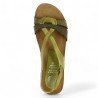 Nu-pieds femme vert Xapatan grande pointure, vue dessus