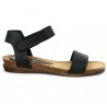 nu-pieds Xapatan noire confort femme grande taille, vue coté