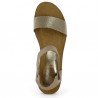 nu-pieds femme confort cuir bronze doré grande taille, vue dessus