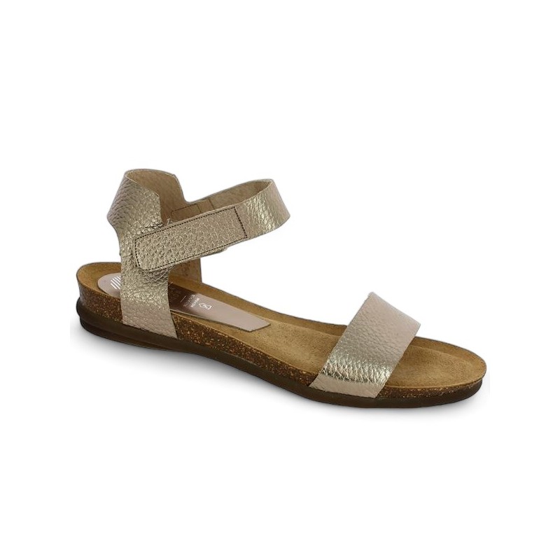 sandale femme confort bronze doré 42, 43, 44, 45, vue profil
