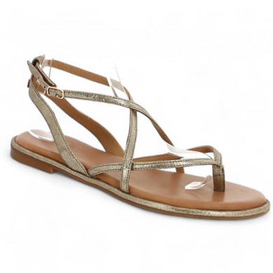 Albi - Thin bronze flat sandal