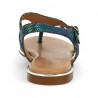 ANGEL - Flat sandal with blue-green in-between toes - Adige large size - Shoesissime