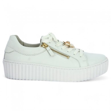 White sneakers with gold jewels 8, 8.5, 9, 9.5 Gabor Shoesissime, side view