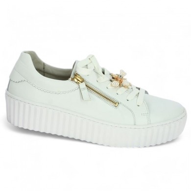 white sneakers gold jewels 42, 42.5, 43, 44 Gabor Shoesissime, profile view