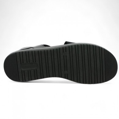 Karen - Black breeches with elastic straps D1J50-02 - Remonte large size sandals - Shoesissime