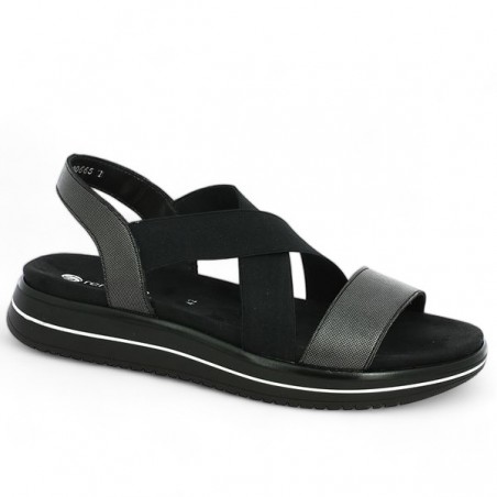 Sandale Remonte grande taille femme noir D1J50-02, vue profil Sandale Remonte grande taille femme noir D1J50-02, vue profil