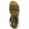 Joannie - Nu-pieds vert kaki 3 brides scratch - Sandales 42, 43, 44 femme - Shoesissime
