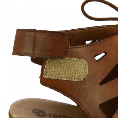 sandal small heel leather camel Remonte 42, 43, 44, 45 Shoesissime, view details