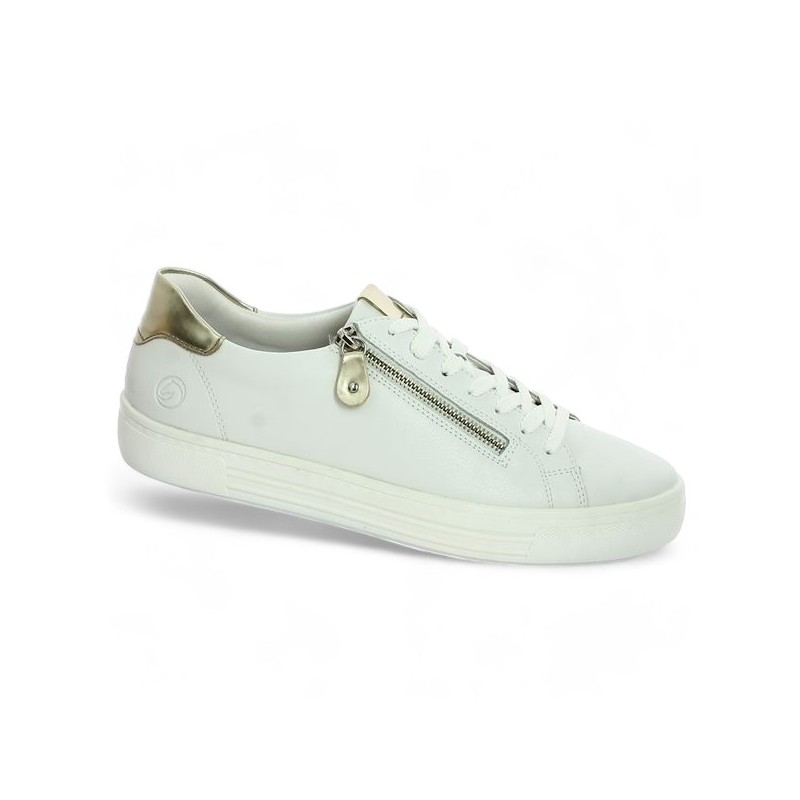 women's white gold sneakers 42, 43, 44, 45 Shoesissime, profile view