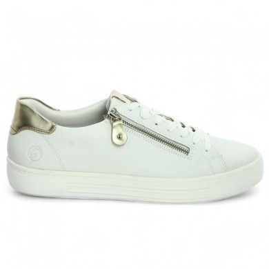 Remonte white sneakers D0903-81 large size, side view
