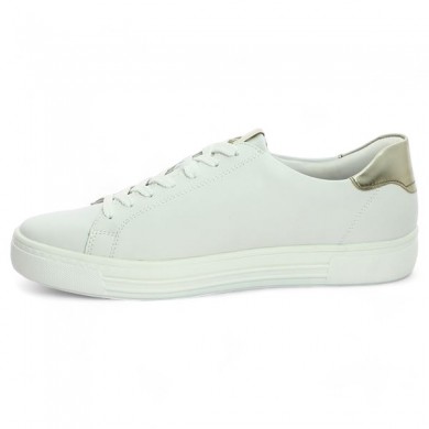 Shoesissime large size women's white fashion sneakers, inside view