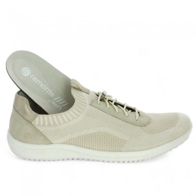 sneakers large size beige women stretch D1E04-60 Remonte, view details