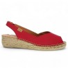 espadrille rouge femme grande taille toni pons Shoesissime, vue coté