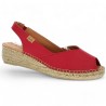 espadrille rouge femme 42, 43, 44, 45 toni pons Shoesissime, vue profil