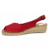 chaussures cordes rouge femme 42, 43, 44, 45 toni pons Shoesissime, vue intérieure