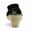 Cathy - Espadrille noire bout rond fermée avant - Chaussures été femme 42, 43, 44, 45 - Shoesissime