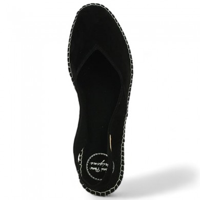 chaussure corde noire ouverte talon femme 42, 43, 44, 45 Toni Pons Shoesissime, vue dessus