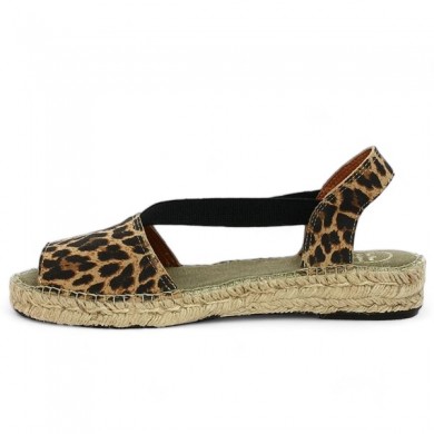 Shoesissime Toni Pons women's large size leopard summer shoes, inside view