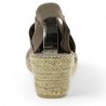 Terry - Espadrille beige toile fermée avant - Chaussure été femme grande taille - Shoesissime