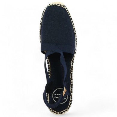 espadrille bleu marine femme grande pointure fermées à l'avant Shoesissime, vue dessus