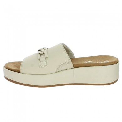 Mule chaine talon compensé beige clair femme 42, 43, 44, 45 Remonte D1N51-60, vue intérieure