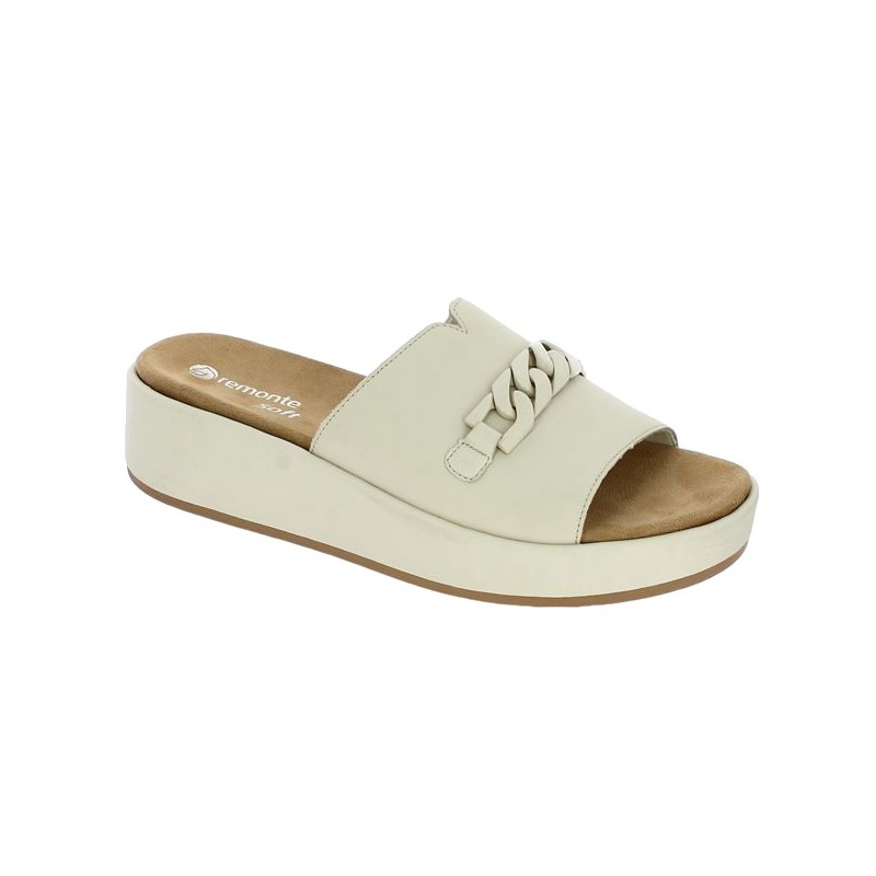 Women's light beige mule 42, 43, 44, 45 Remonte D1N51-60, profile view