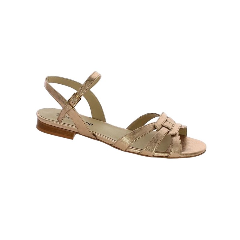 sandale bronze plate mode 42, 43, 44, 45, vue profil