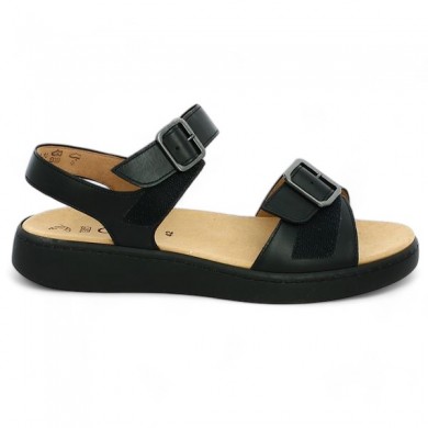 Shoesissime all-black women's sandal large size adjustable straps, view details